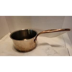 Il Mulino NY Stainless Steel Saucepan Copper Handle 7" Pan 3.25" Deep